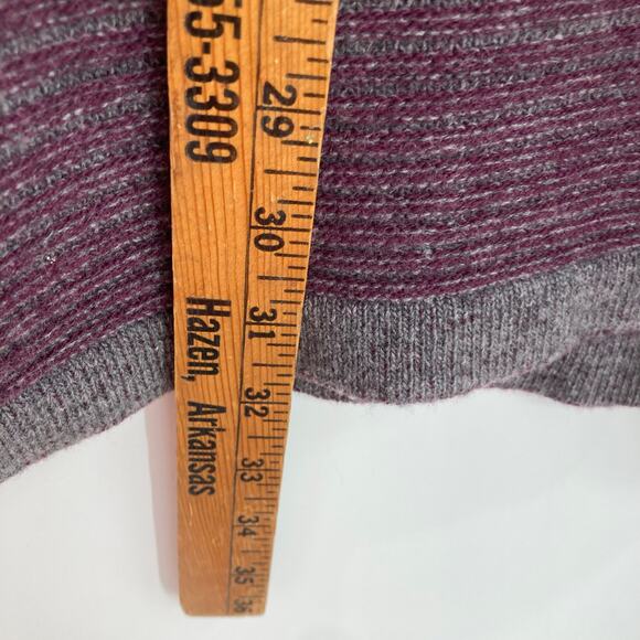 Robert Comstock Vertical Wool Nylon Ribbed Purple Sweater Men’s 2X Tall - Picture 8 of 10